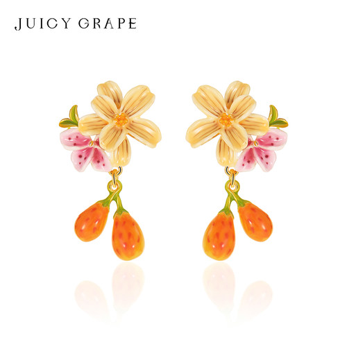 juicygrape梨庄园花果耳环