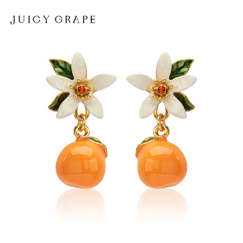 JuicyGrape法式甜桔花朵耳环