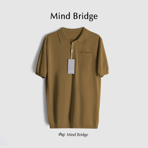 MindBridge短袖休闲中青年POLO衫