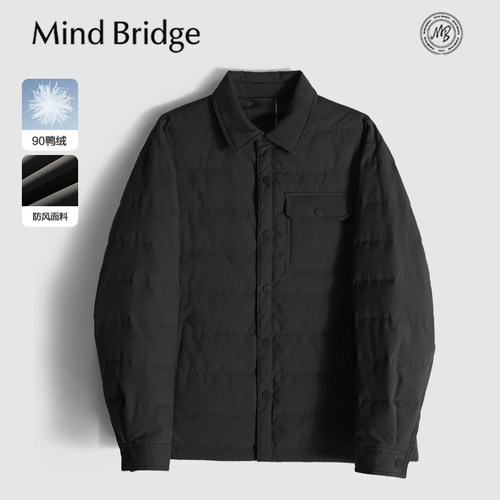 MindBridge90鸭绒/双层复合/冬季防风保暖商务休闲翻领羽绒服MADD