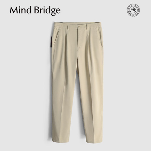 MindBridge轻薄舒适/质地柔软/超轻抗皱弹力斜纹直筒休闲长裤MB2R
