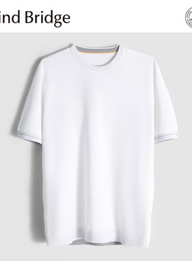 MindBridge【即将断码】100%长绒棉垂感微弹商务休闲短袖T恤 MA36