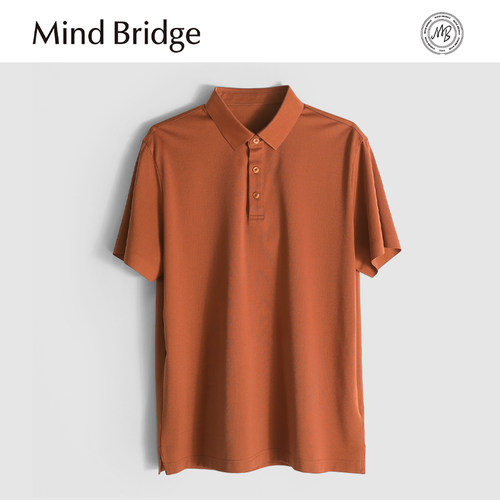 MindBridge【180克凉感桑蚕丝】商务休闲垂感短袖T恤POLO衫男MA4V