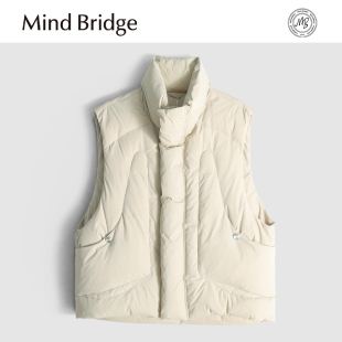 MindBridge90鸭绒60D高密尼龙 户外防风保暖羽绒马甲抗皱MA77 冬季