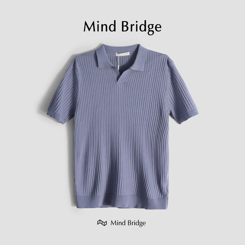 MindBridge春商务休闲针织polo衫