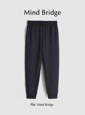MindBridge【汤姆和米奇】宽松运动休闲束脚裤简约卫裤男抽绳M093