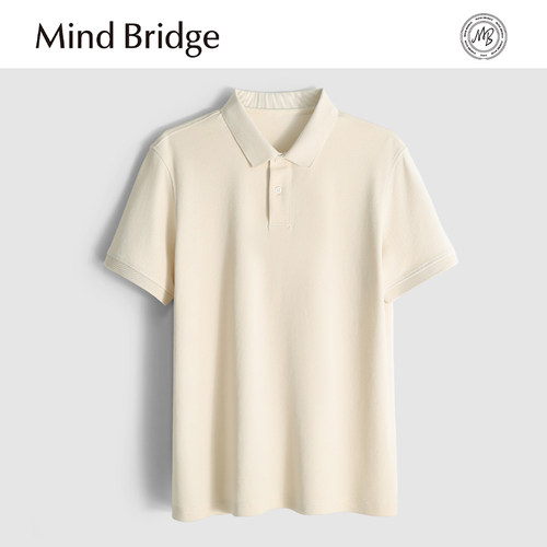 MindBridge【棉麻混纺】夏季商务休闲翻领短袖T恤POLO衫透气 MA4U