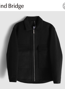 MindBridge 绵羊毛混纺/冬季休闲商务防风保暖短款毛呢大衣男MA5B