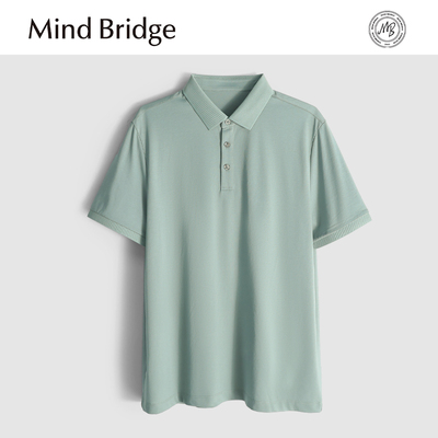 MindBridge【220克桑蚕丝】夏季商务休闲翻领短袖T恤POLO衫男MA4Q