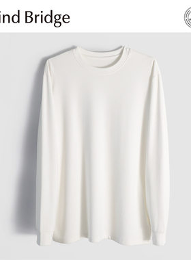 MindBridge【即将断码】绵羊毛经典纯色圆领休闲内搭长袖T恤 MA9C