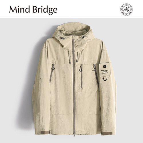 MindBridge【马球公报】户外运动休闲连帽夹克透气登山外套男MA09