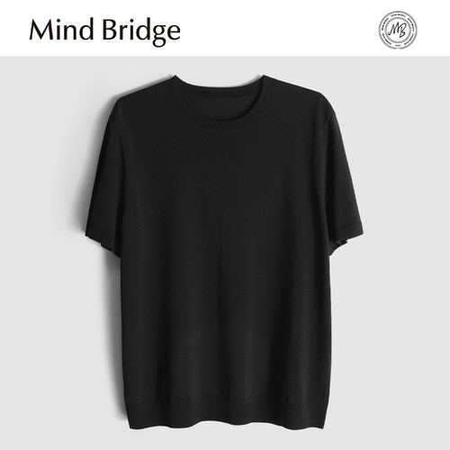 MindBridge【即将断码】弹力针织冰麻圆领短袖T恤男透气t抗皱MA4J