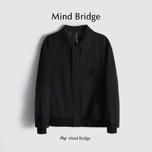 M4221 高端斜纹肌理商务休闲弹力夹克翻领 MindBridge 牛顿定理