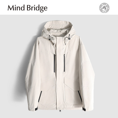 MindBridge【漫步塞纳河】春季户外防风运动休闲连帽夹克微弹MA1K