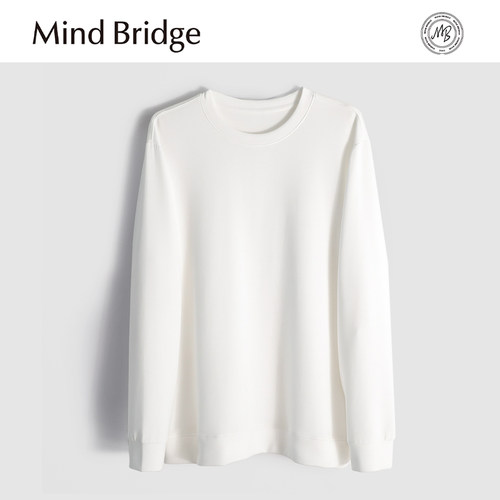 MindBridge垂坠抗皱/秋季男士休闲圆领打底长袖T恤男吸湿透气MA9D