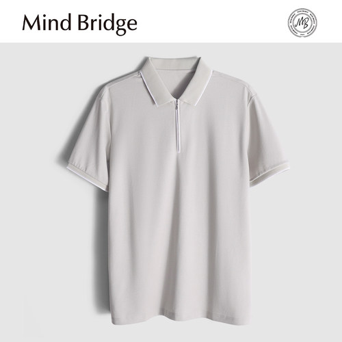 MindBridge【桑蚕丝天丝混纺】高端商务休闲短袖T恤POLO衫男 MA0N