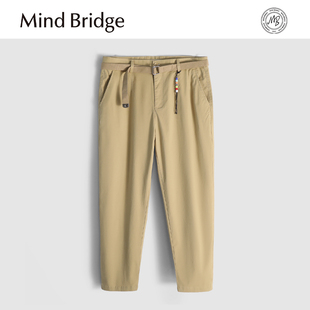日系弹力宽松直筒休闲裤 秋季 抗皱透气MA5W 精梳棉斜纹 MindBridge