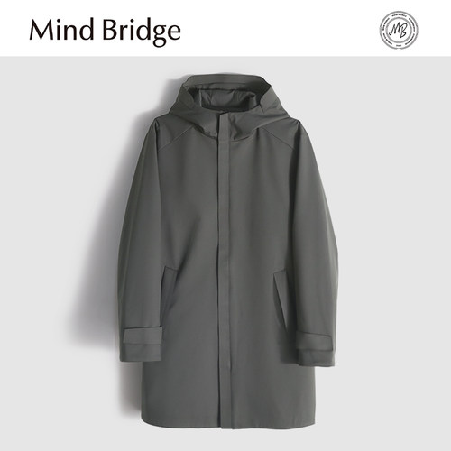 MindBridge【春日幻想】高密梭织户外中长款夹克式防风风衣男MA18