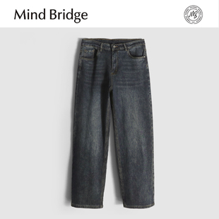 MABJ 防风抗皱弹力直筒休闲牛仔裤 MindBridge长绒棉混纺 秋冬男士