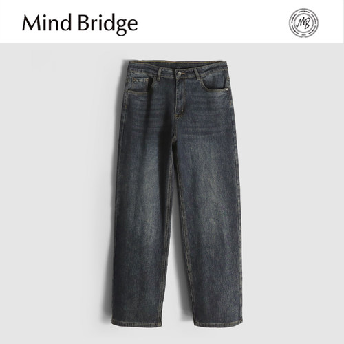 MindBridge长绒棉混纺/秋冬男士防风抗皱弹力直筒休闲牛仔裤 MABJ