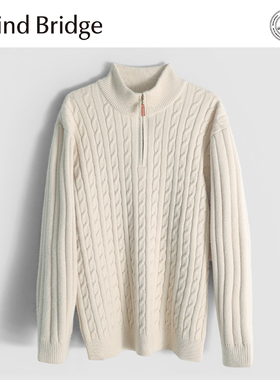 MindBridge绵羊毛混纺/470g/秋冬加厚保暖半高领针织毛衣内搭MA8S