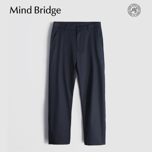 MindBridge莱赛尔天丝棉混纺/4色经典商务休闲直筒西裤男透气MB2M