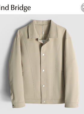 MindBridge斜纹肌理/抗皱耐磨/秋季商务休闲翻领弹力防风夹克MAAM