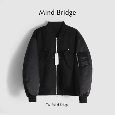 MindBridge棒球领秋冬季夹克羊毛