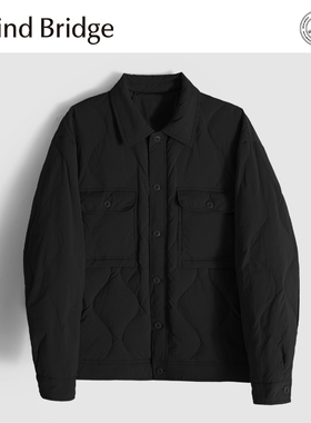 MindBridge90鸭绒/高密尼龙/防风保暖衬衫式翻领羽绒服夹克冬MA5E