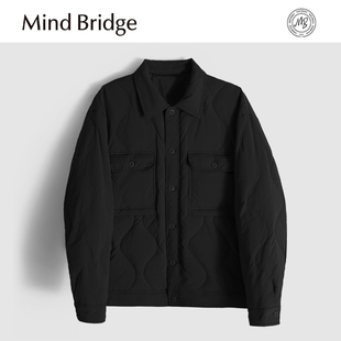 式 防风保暖衬衫 翻领羽绒服夹克冬MA5E 高密尼龙 MindBridge90鸭绒