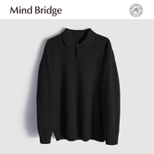 MindBridge2股48支棉腈纱线 秋冬休闲翻领保暖针织衫 抗皱垂感MA6V