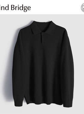 MindBridge2股48支棉腈纱线/秋冬休闲翻领保暖针织衫抗皱垂感MA6V