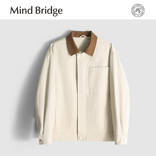 MindBridge【男生们是非】春季男士翻领商务休闲夹克外套透气MA08