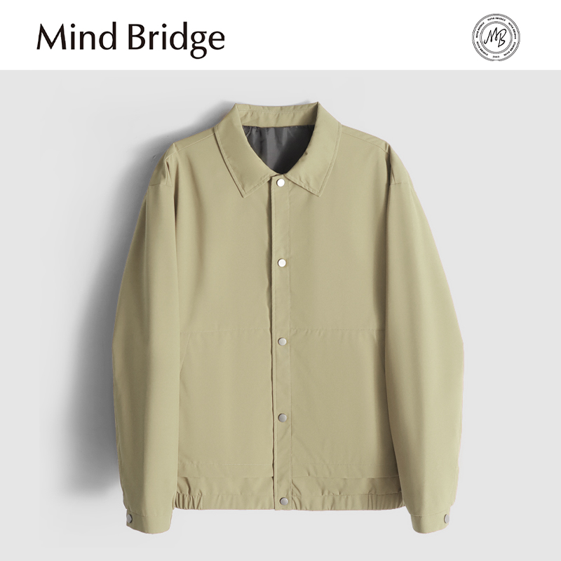 MindBridge手感细腻/高密防风/秋季商务休闲弹力抗皱翻领夹克MAA8