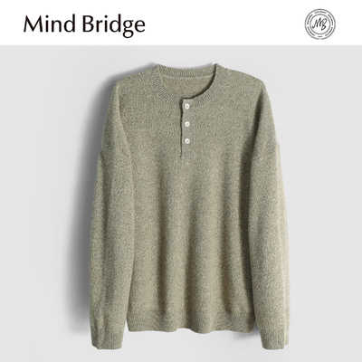 MindBridge【即将断码】100%绵羊毛复古宽松休闲保暖针织衫冬MA76