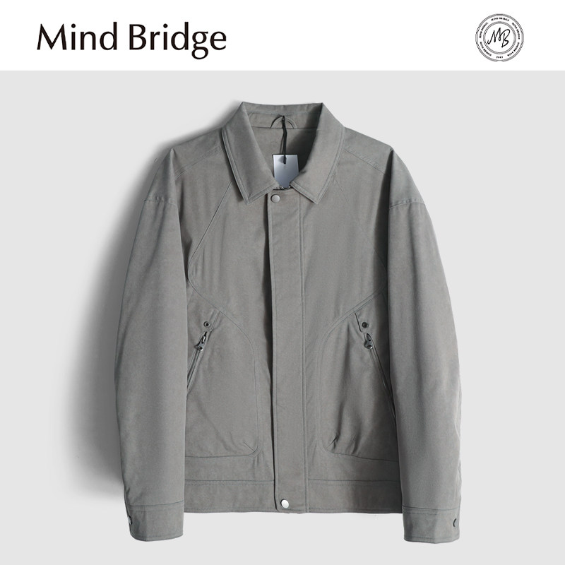 MindBridge 定织斜纹棉感扎染/秋冬复古水洗防风保暖休闲夹克MA51