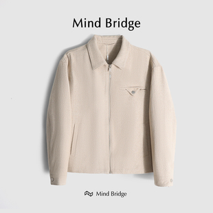 MindBridge【北欧港湾】羊毛呢大衣休闲商务山羊绒短款风衣 M4205