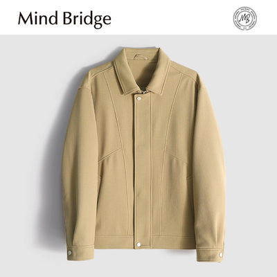 MindBridge【插班生甲】肌理感微弹商务休闲翻领夹克抗皱透气MA0A