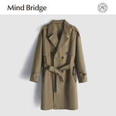 MindBridge 过膝风衣保暖抗皱MA2Y 商务休闲中长款 即将断码 男士