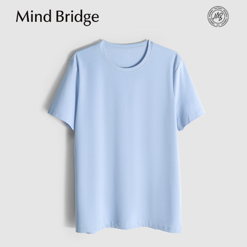 MindBridge桑蚕丝凉感索罗娜/8色圆领短袖T恤/吸湿透气不起球MB1M