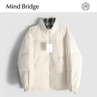 MindBridge90鸭绒 防风保暖立领休闲两面穿羽绒服冬MACK 高密梭织