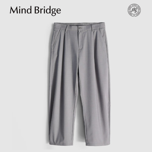 MindBridge凉感舒适/垂感抗皱/高弹力宽松商务休闲直筒裤免烫MB26