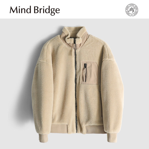 MindBridge300克防羊羔毛/冬季防风保暖弹力抗皱立领棉服夹克MA5A
