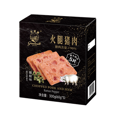 长城牌火腿猪肉片装90%便携午餐肉单独包装便携早餐开袋露营熟食