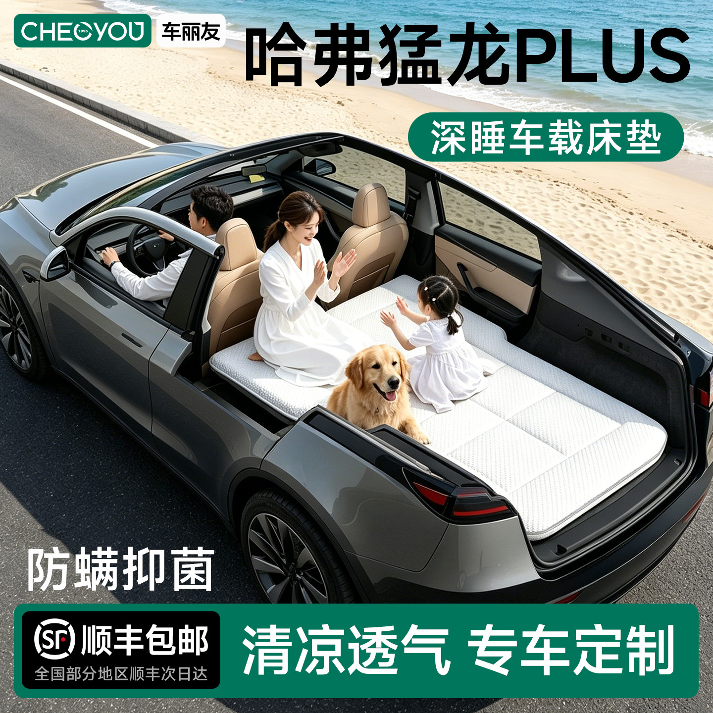 车丽友适用26款哈弗猛龙PLUS专用车载床垫汽车睡垫免打气折叠后排