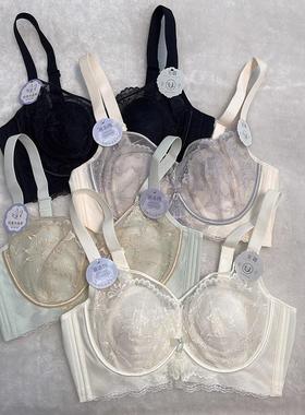 新款9948BC超薄兔耳液态围蕾丝性感透气内衣聚拢收副乳显小文胸罩
