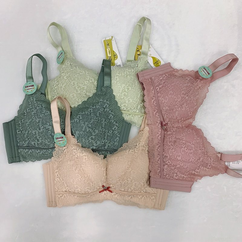 春夏新款正版AB杯亲肤Q弹棉中厚2cm内衣女聚拢无痕收副乳蕾丝文胸
