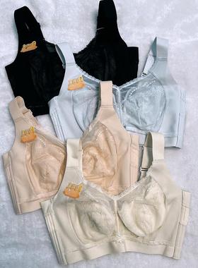 新款6936大胸显小CD薄款软钢圈五排扣内衣女聚拢收副乳兔耳文胸罩