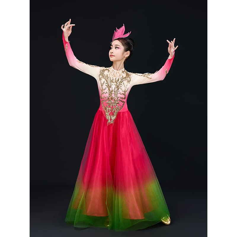 儿童开场舞大摆裙演出服万