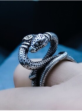 双头蛇合金生肖欧美风饰品食指环
